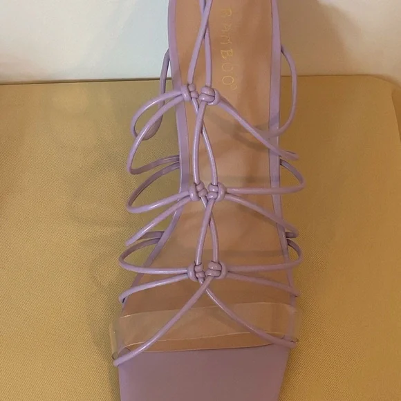 Lavender Strappy Heels and Handbag Set size 10 nwt - Picture 8 of 16